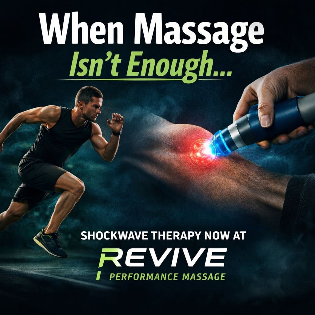 Shockwave therapy device treating athlete's knee